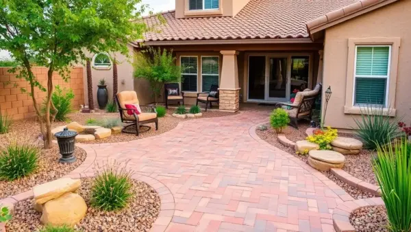 Pavers for walkways installed by Green Desert Design