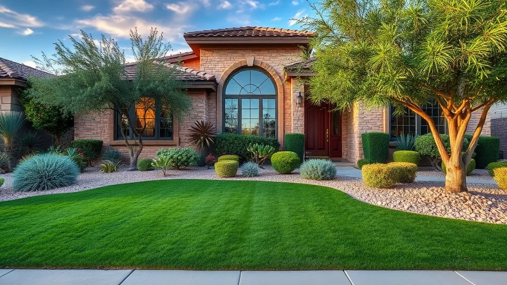 Artificial grass walkway installed by Green Desert Design in Chandler, AZ